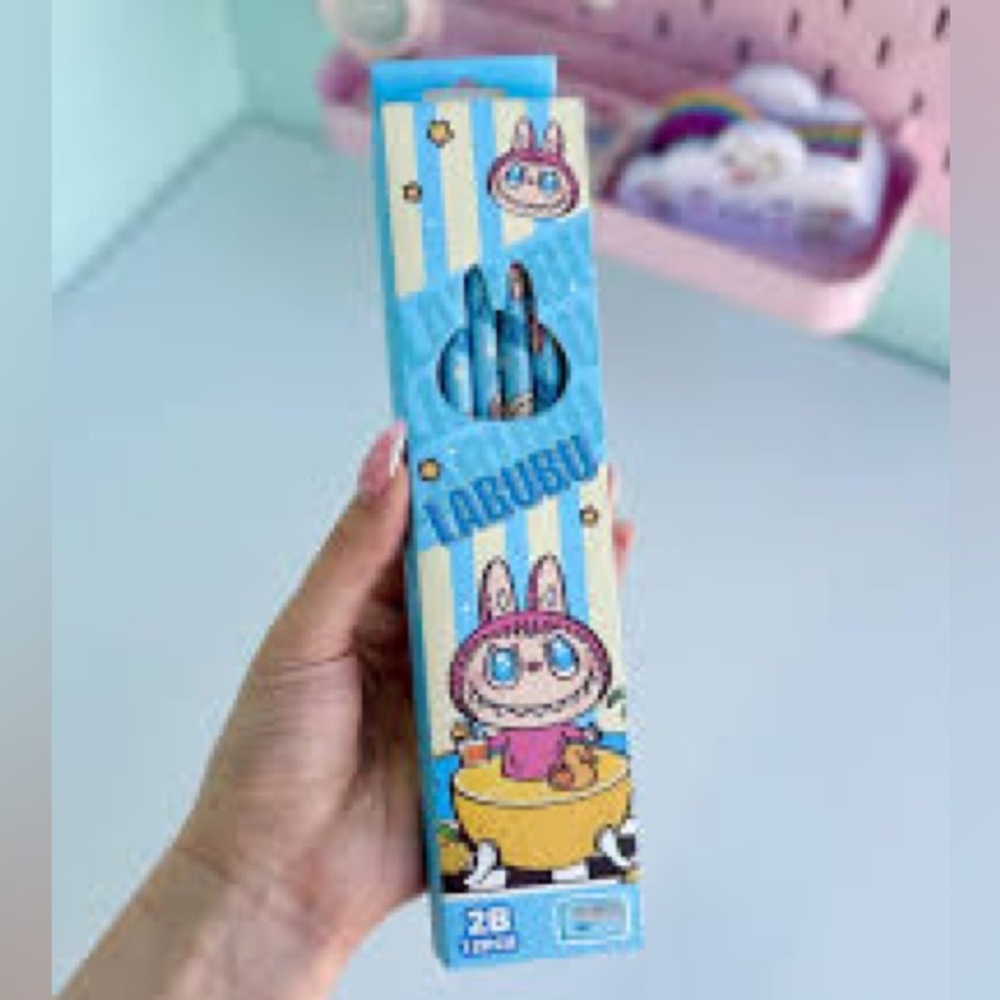 LABUBU Blue Pencil Set includes 12 "2B" Pencil & Sharpener - Picture 4 of 4
